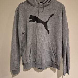 Puma Gray Hoodie with Black Logo